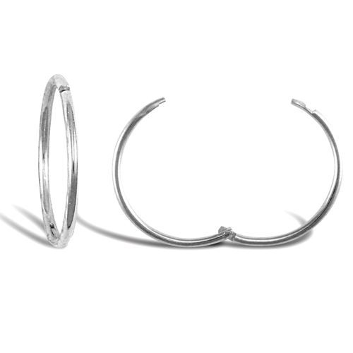 Earrings 9ct white - earrings, plain