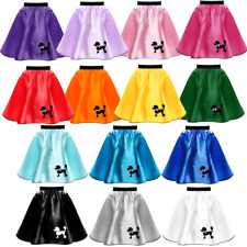 Girls SATIN POODLE Skirt GREASE HAIRSPRAY Rock n Roll Skirt 1950s Costume