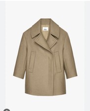 ZARA WOMEN BROWN WOOL BLEND