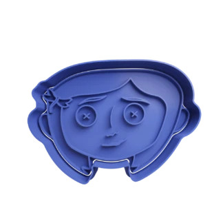 Coraline head cookie cutter - coraline,