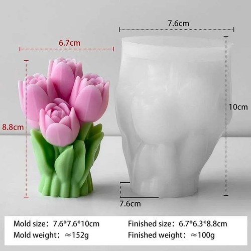 Tulip3d flower silicone - 1,
