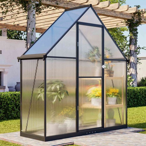 6x2ft walk greenhouse with - walk-in,