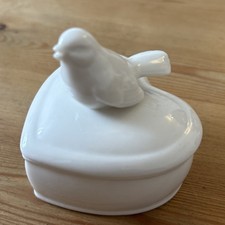 White China Bird Trinket Box