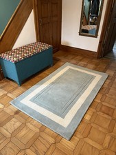 Laura Ashley Lewes Wool Rug In Duck egg 5ft X 3ft