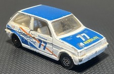 Vintage Corgi 1/58 Austin Mini Metro, White & Blue. Unboxed, Rare, Playworn.