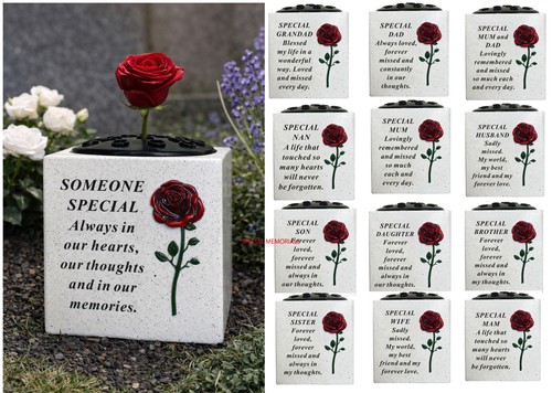 Memorial flower vase rose - memorial,
