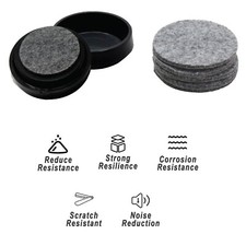 4x Castor Cups Furniture Carpet Floor Protector Felt Pads Chair Feet Caster Cap