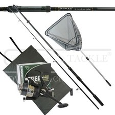 Carp Stalking Rod 10FT 2pc & 3BB Free Spool Reel Line + Mat Landing Net Fishing