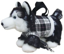 Siberian Husky bag plush dog