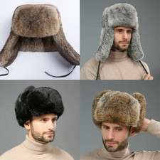 Hat Winter  Fur Mens  Cap