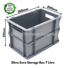 NEW 7 Litre Very Strong Grey Plastic Euro Parts Storage Container Boxes Box Bins