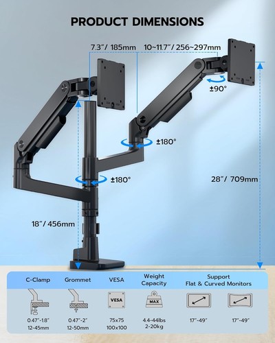 Ares wing dual monitor - ares, for