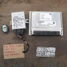 BMW E46 330i 3.0 M54B30 Petrol MANUAL MS43 Siemens ECU EWS3 + Keys Set 7518111
