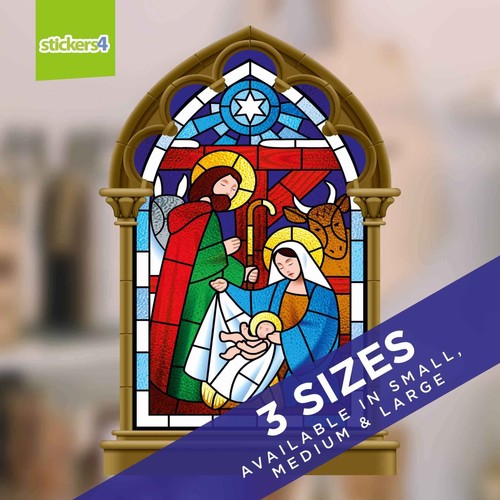 Stained glass style christmas - stained,
