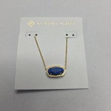 Kendra Scott Elisa Gold Pendant Necklace in Cobalt Howlite, NWT