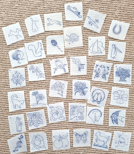 Vintage embroidery transfers - vintage,