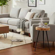 Rustic Solid Acacia Wood Side