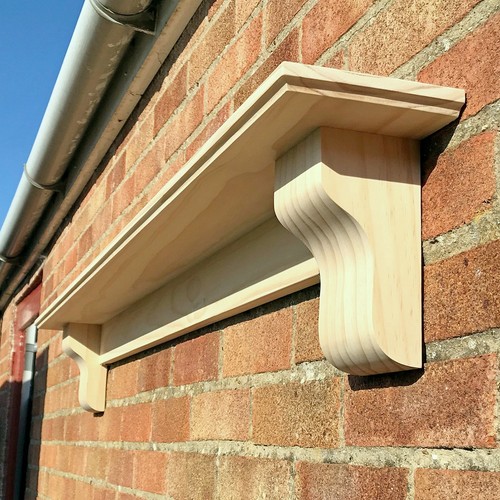Pine mantel shelf with - mantel,