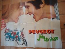 Large Poster Original Peugeot Cyclo Moped Motorcycle 103 102 Adv