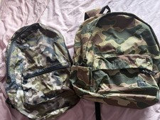 Camouflage Backpacks X 2 Typo And Foldaway New But No Tags