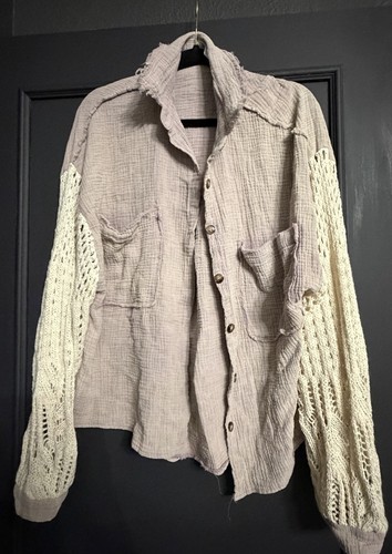 Women purple boho cardigan - purple,