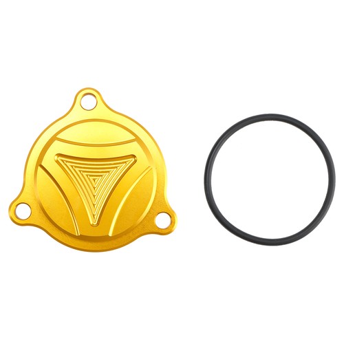 Engine oil filter cover gold - engine,