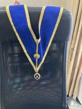 VINTAGE MASONIC PAST PROVINCIAL GRAND SWORD BEARERS COLLAR & JEWEL. DURHAM.(181)