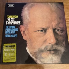 5 X Tchaikovsky The Six Simphonies Lorin Maazel Sxlc 6476-80 Vinyl Record LP Box