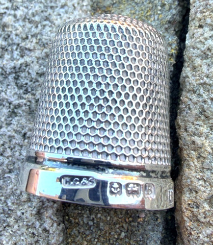 Sterling silver thimble - silver,