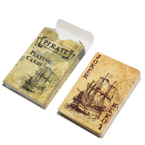 Pirate playing cards - pirate, retro