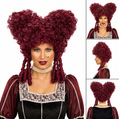Burgundy baroque curly - burgundy,