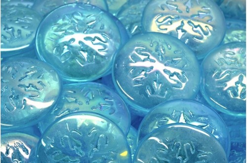 21mm czech glass - glass, round
