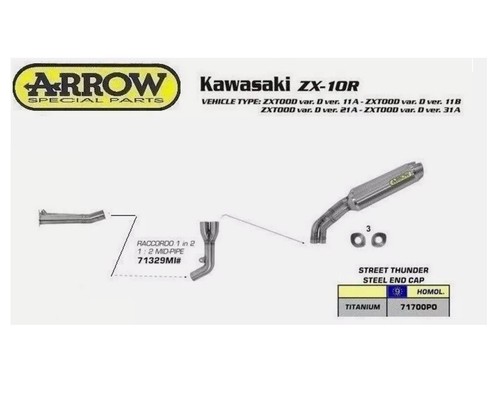 Kawasaki 10r 07 exhaust - 10r,