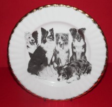 CUEBBA Designs By Jo Morris Turner * Rare Vintage Plate * Border Collie Dogs * A