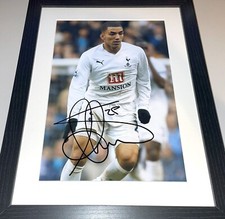 AARON LENNON SPURS FOOTBALL LEGEND SIGNED AUTOGRAPHED DISPLAY COA