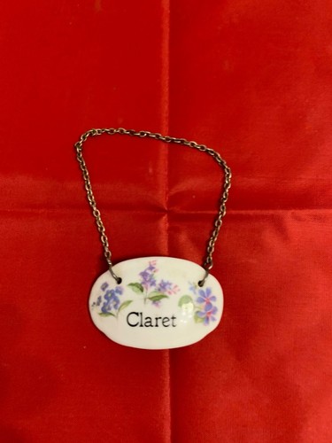 Vintage bone china - bone, claret