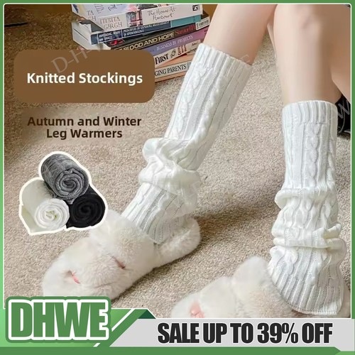 Winter knitted leg warmers - leg,
