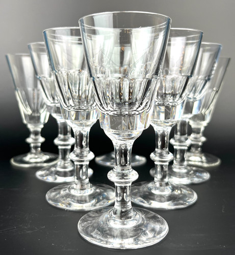 Vintage crystal sherry glasses - crystal,