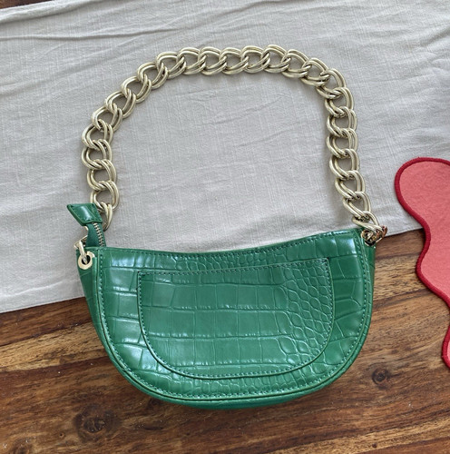 Zara green croc embossed - zara,