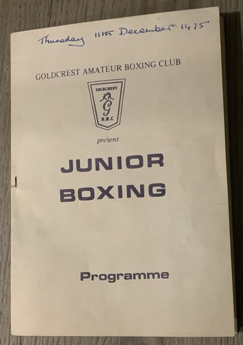 1975 junior boxing programme - 1975,