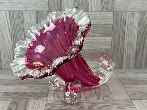 Heritage cranberry glass horn - heritage,