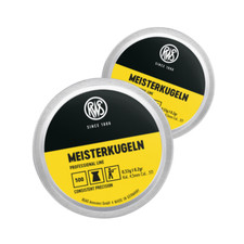 2 PACK RWS Meisterkugeln .177 cal/4.50mm Flathead Air Pistol Pellets (1000 pcs)