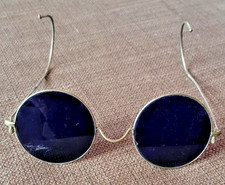Antique Cobalt Blue Wire Rim