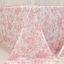WHITE PINK 90" x 132" French