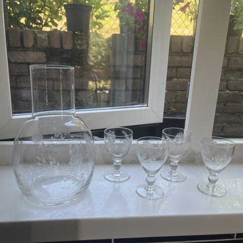 Vintage clear glass sherry - glass,