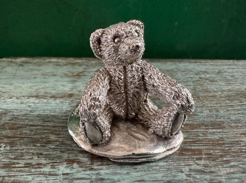 Lovely silver filled teddy - lovely,