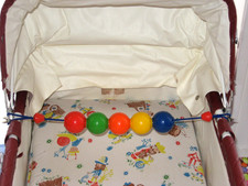 Vintage coachbuilt rattle pram - rattle,