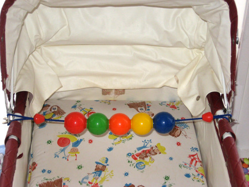 Vintage coachbuilt rattle pram - rattle,