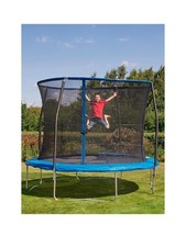 Sportspower 10ft Trampoline | Safety Enclosure Net | 100kg Capacity | Garden