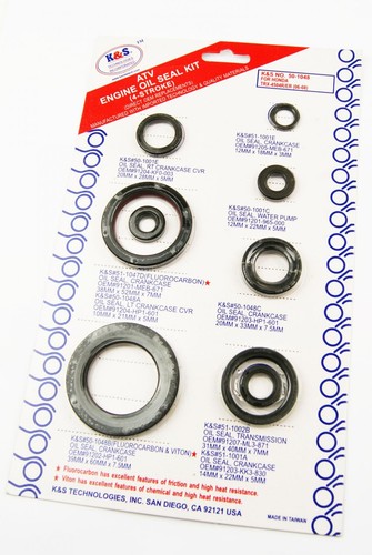 Engine oil seal set - k&s, honda